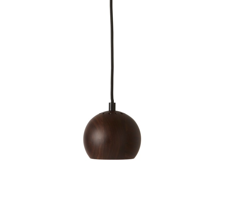 Frandsen Bola, madera de nogal, Ø12cm, H10cm – Lámpara colgante — imagen 4