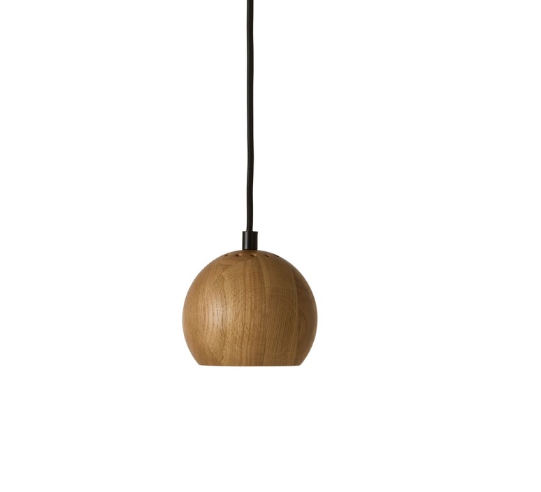 Frandsen Bola, roble, Ø12cm, H10cm – Lámpara colgante — imagen 5