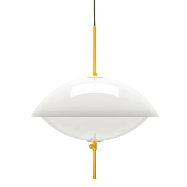 Fritz Hansen Clam Blanco/Latón Ø44 – Lámpara colgante — imagen 4