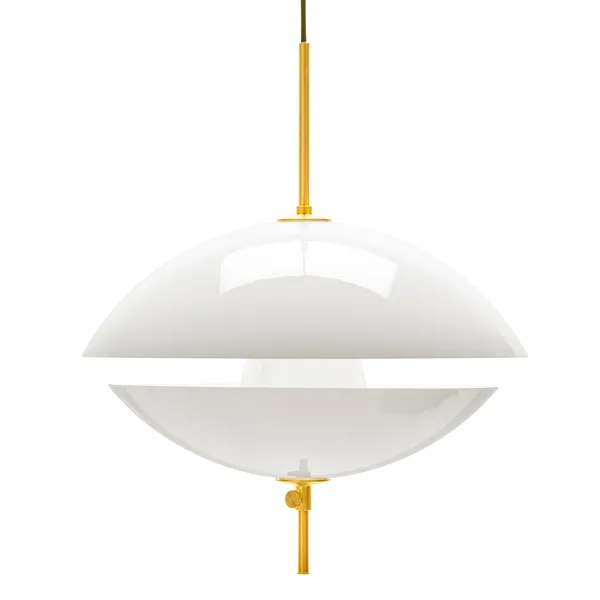 Fritz Hansen Clam Blanco/Latón Ø55 – Lámpara colgante — imagen 3