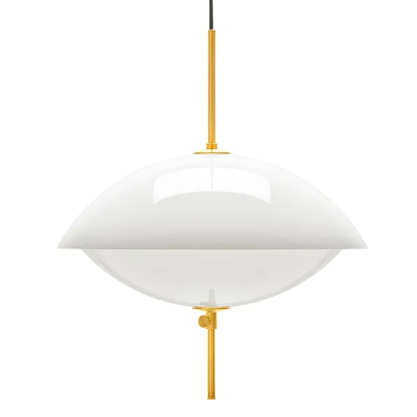 Fritz Hansen Clam Blanco/Latón Ø55 – Lámpara colgante — imagen 4