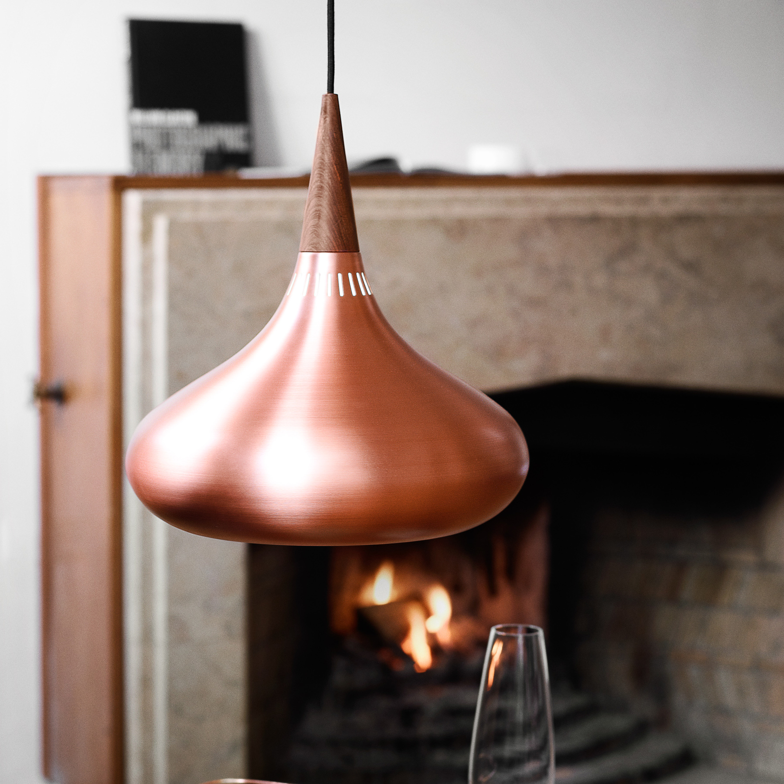 Lámpara colgante FRITZ HANSEN Orient cobre/palisandro
