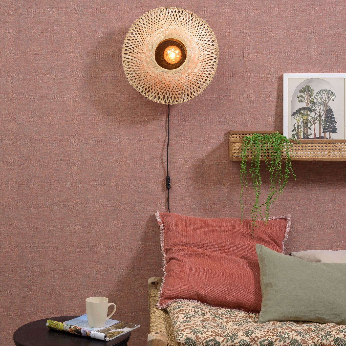 Good & Mojo Kalimantan, negro - 30 cm – Lámpara de pared — imagen 4
