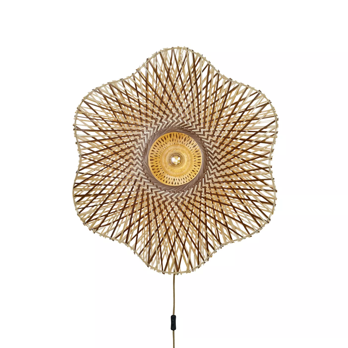 Good & Mojo Madura, lámpara de pared color natural/marrón - 87 cm