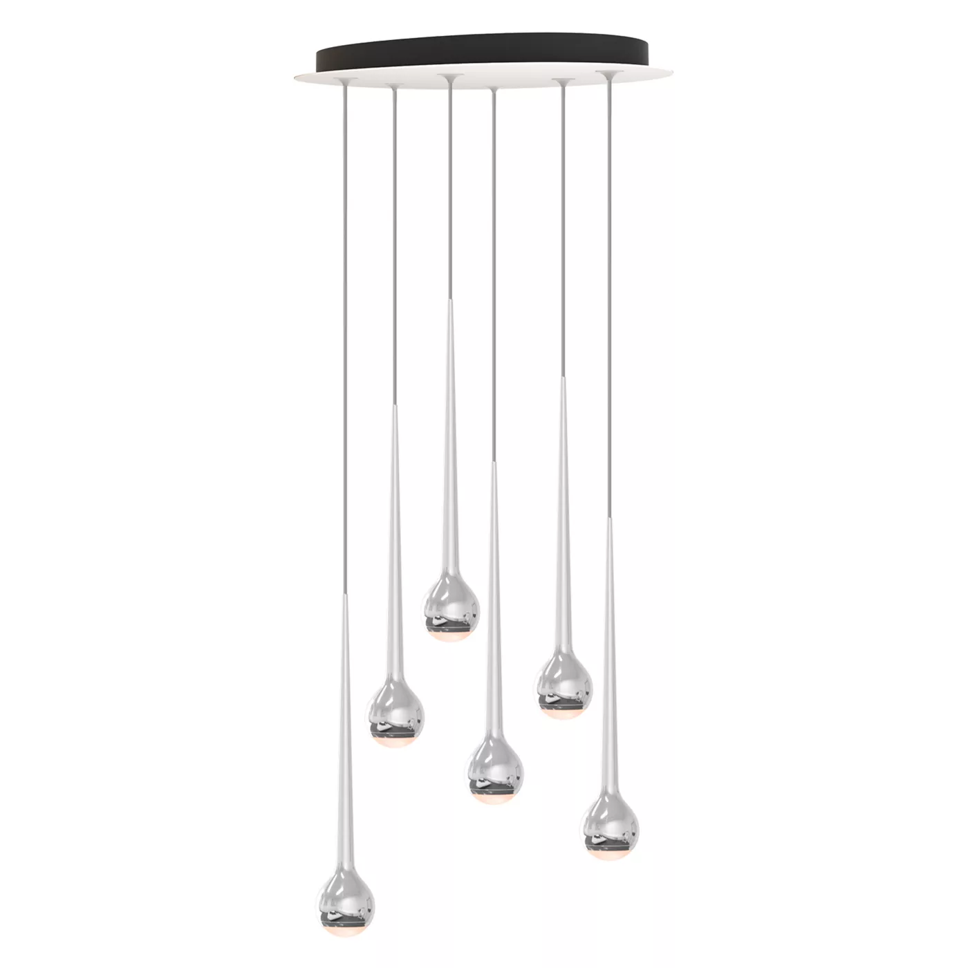 Falling Sun, lámpara de suspensión LED Cluster - 6 focos