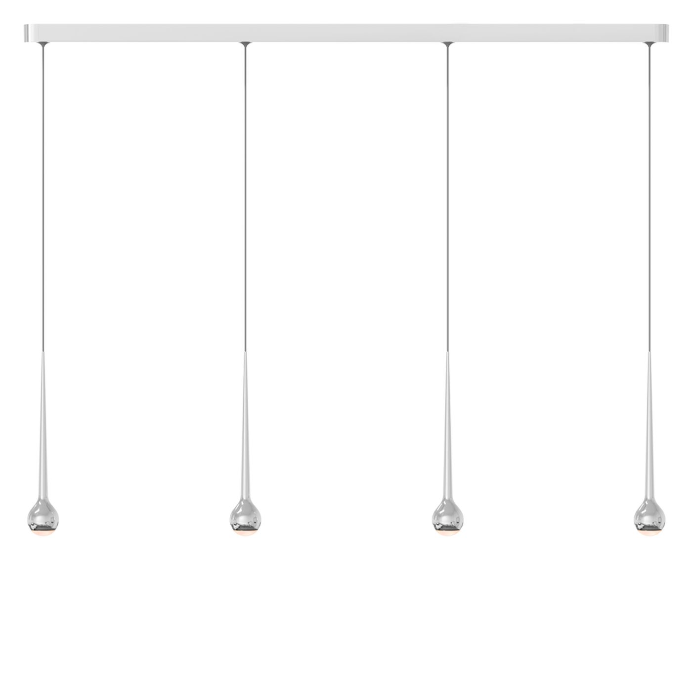 Grau Falling Sun Trace, lámpara de suspensión LED 4 focos