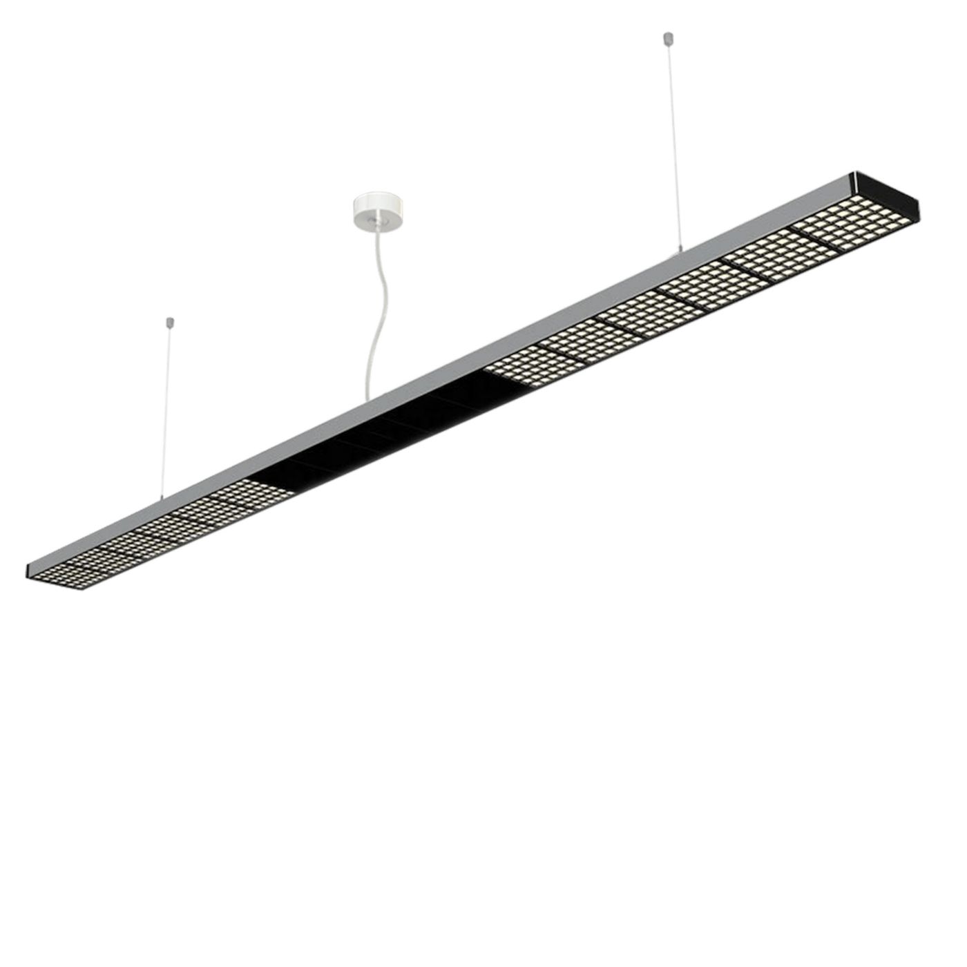 Grau Xt-a, lámpara de suspensión LED directo satén/negro - 236 cm