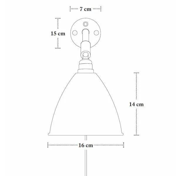 GUBI Bestlite BL7 Cromo/ Blanco Mate – Lámpara de pared — imagen 8
