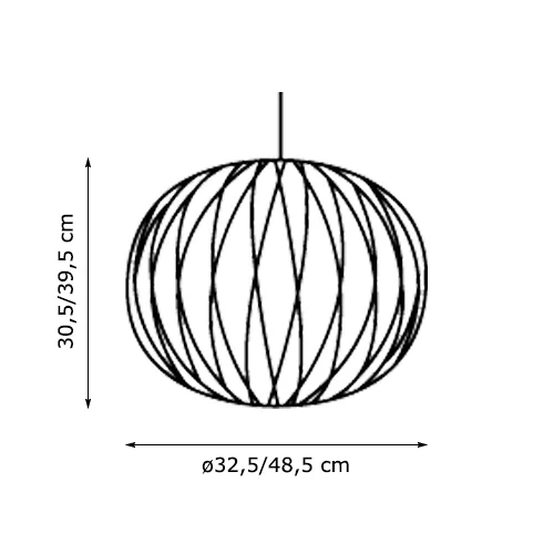 HAY Nelson Ball Crisscross Bubble – Lámpara de suspensión — imagen 5