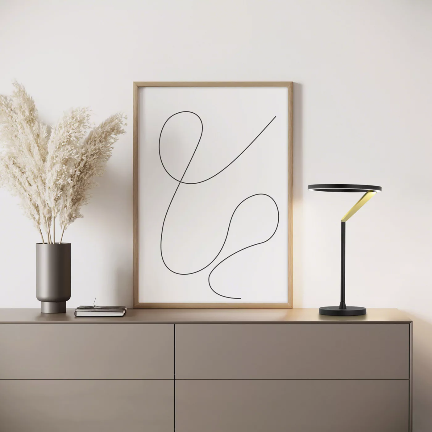 Helestra Elara, negro/oro – Lámpara de sobremesa led — imagen 4