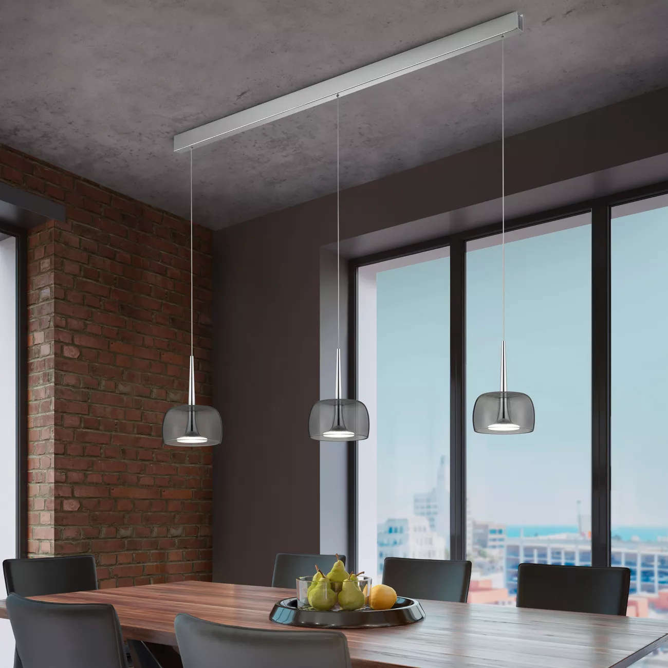 Helestra Flute, 3 focos – Lámpara de suspensión led — imagen 4