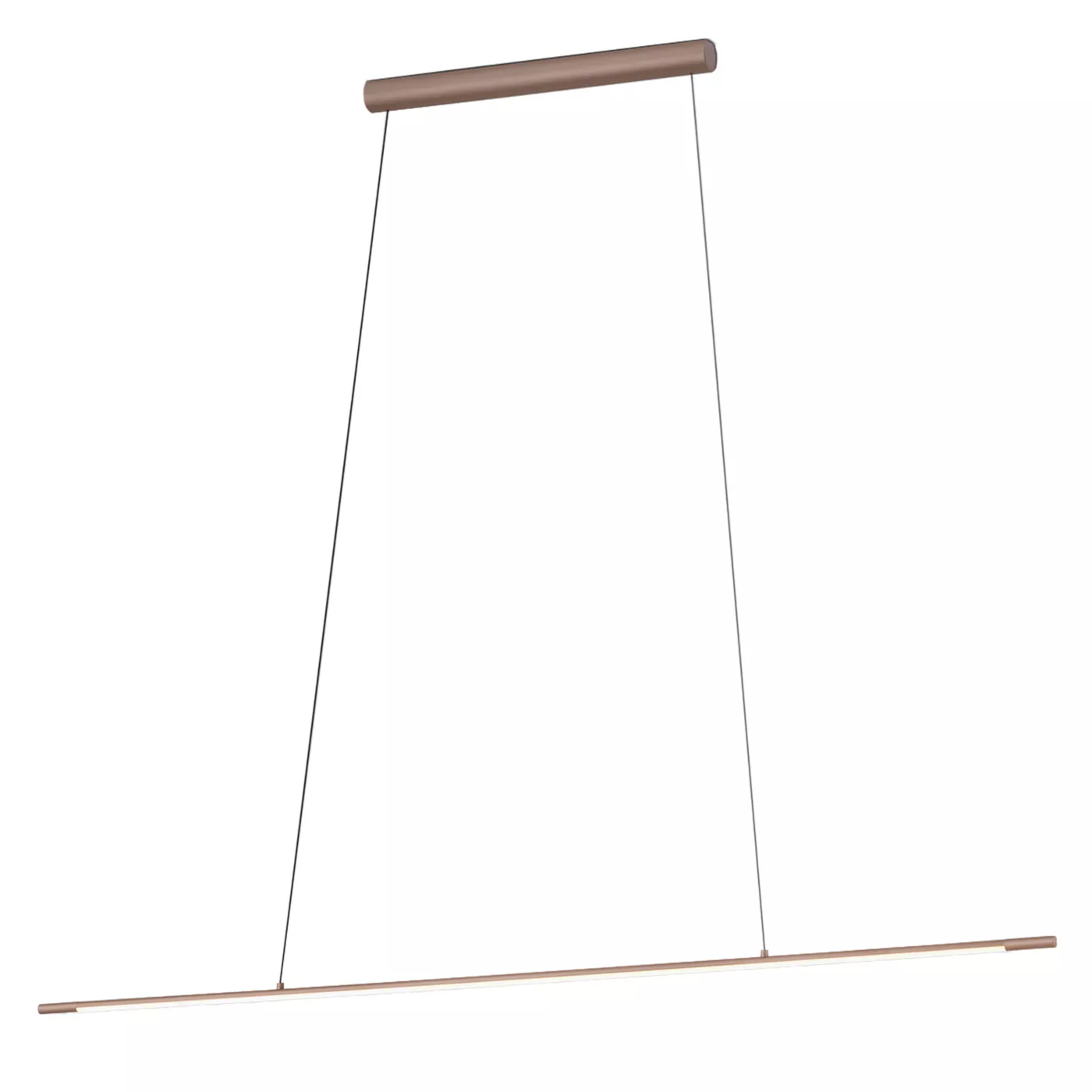 Helestra Leda, lámpara de suspensión LED café - 155 cm