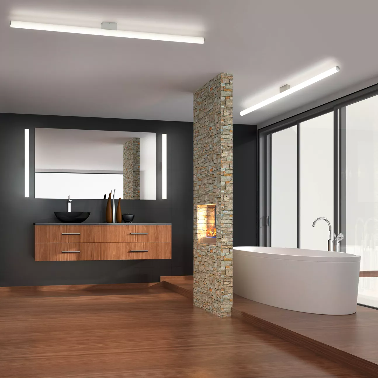 Helestra Loom, cromo - 60 cm – Lámpara de pared led — imagen 5