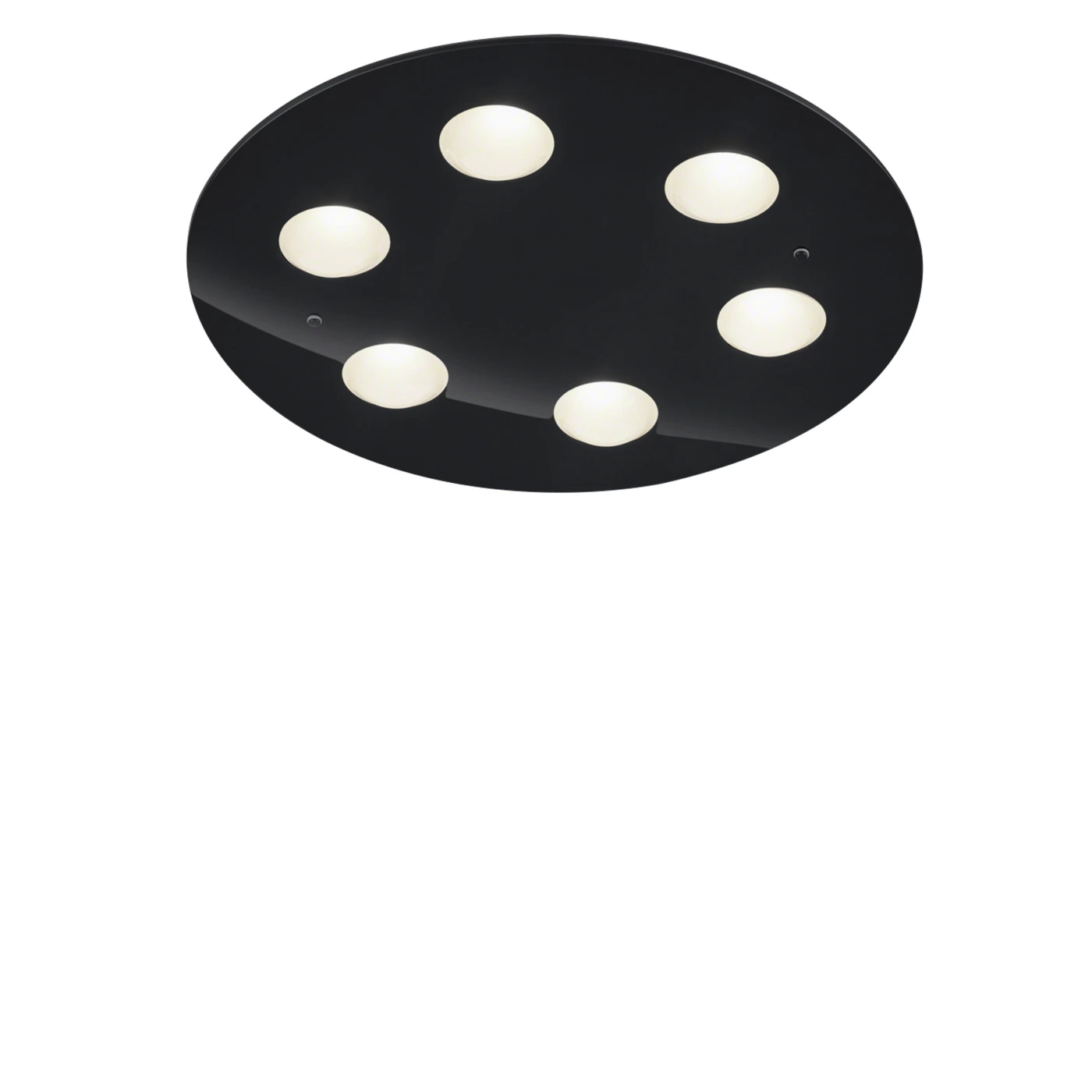 Helestra Nomi, lámpara de techo LED redonda negro