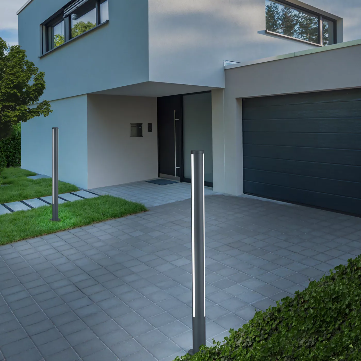 Helestra Pier, sobremuro Led grafito - 111 cm — imagen 5