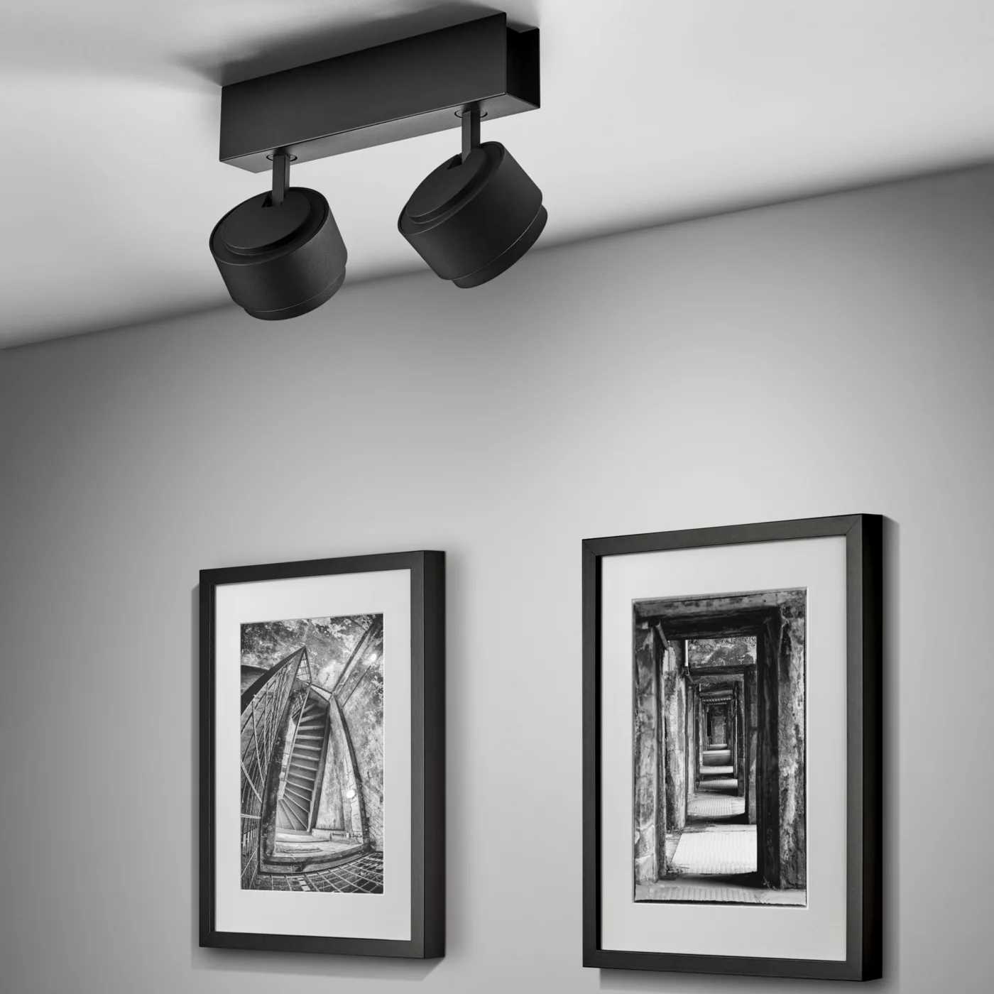 Helestra Pont, 2 focos negro mate – Lámpara de techo led — imagen 3
