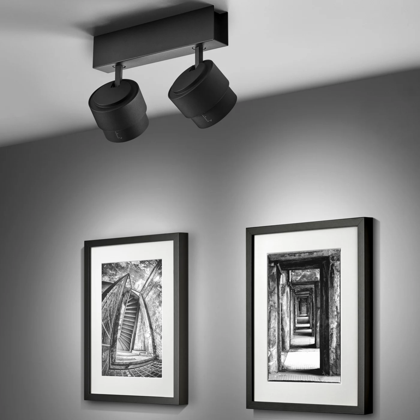Helestra Pont, 2 focos negro mate – Lámpara de techo led — imagen 4