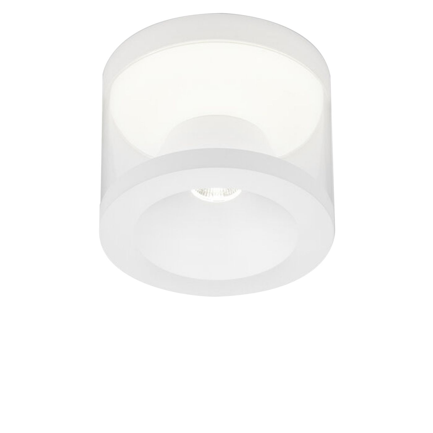 Helestra Poro, lámpara de techo LED blanco mate