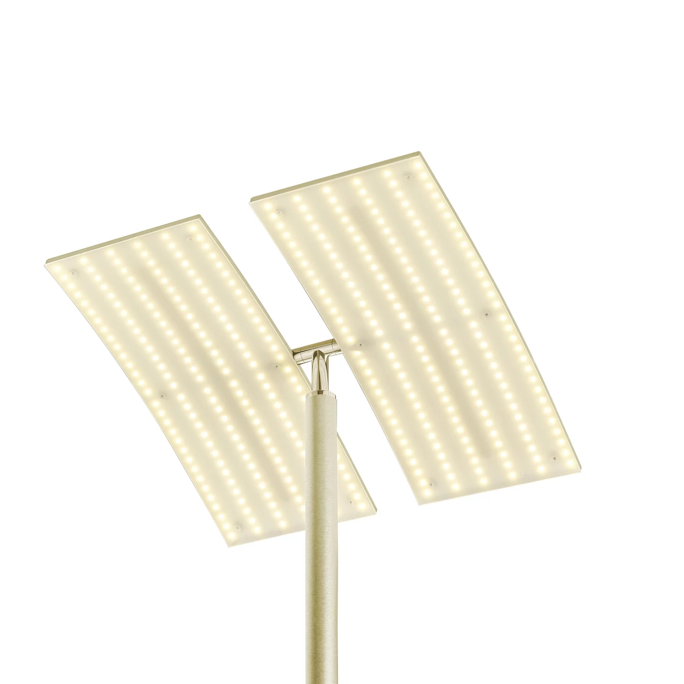 Hell Dual, champán - con luz de lectura – Lámpara de pie led — imagen 4