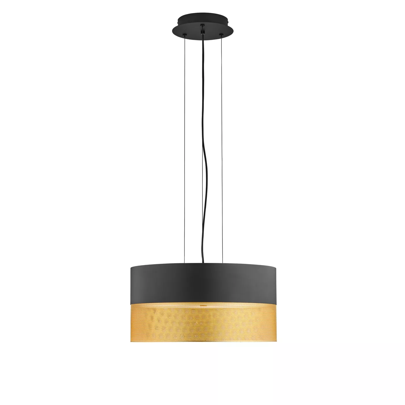 Hell Mesh, lámpara de suspensión negro/oro - 50 cm