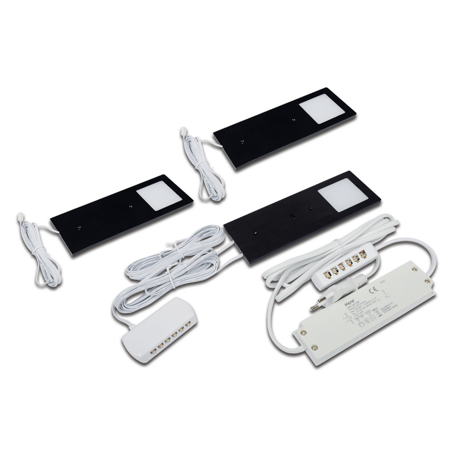 Lámpara LED bajo mueble Eco-Pad F Sensor IR cuello de cisne 3x Set