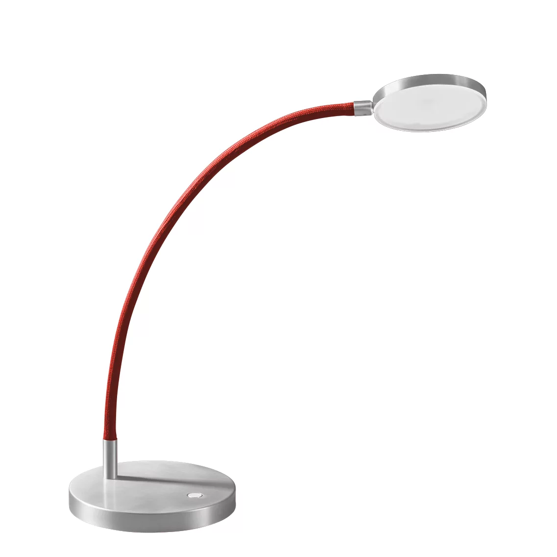 Holtkötter Flex T, lámpara de sobremesa LED aluminio/rojo