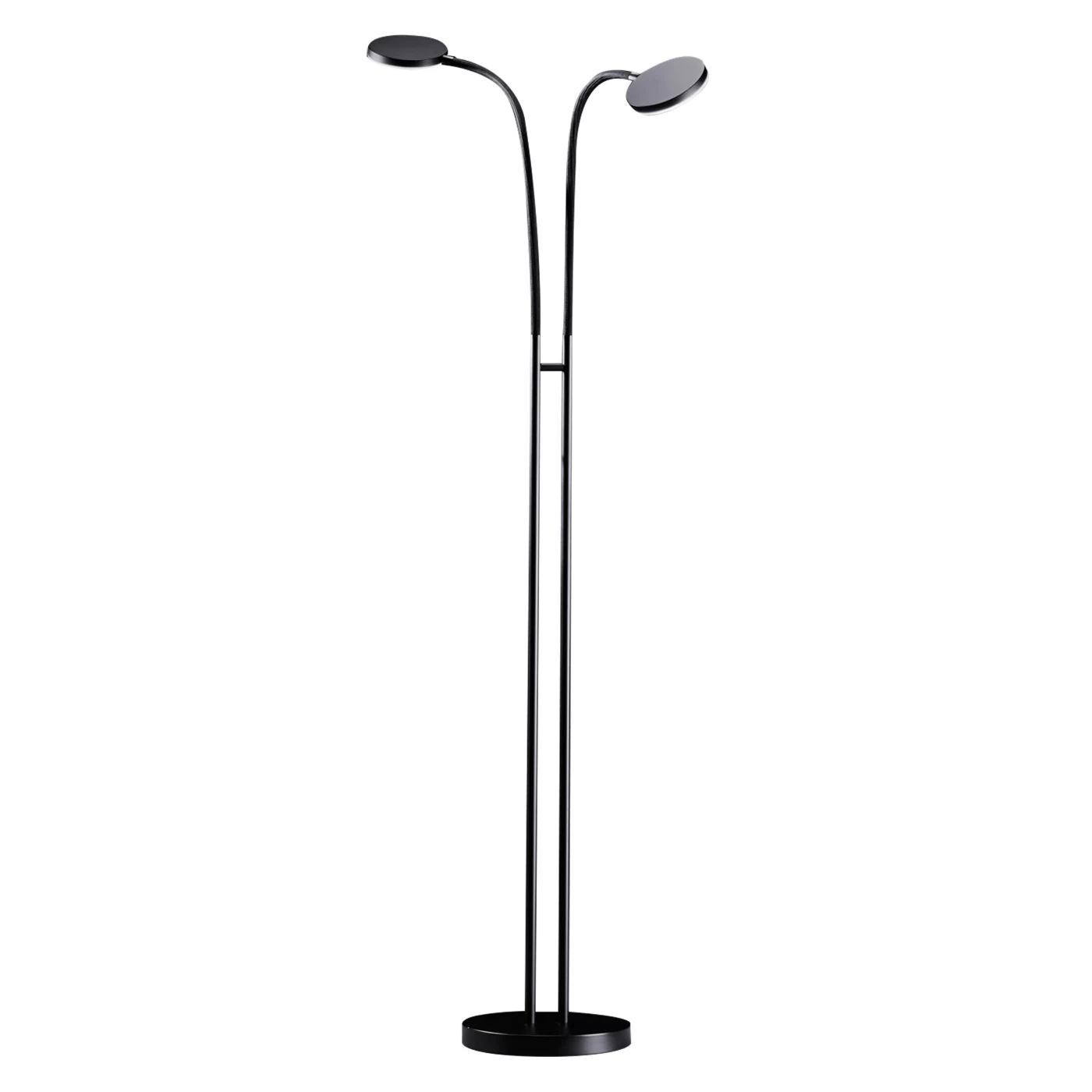Holtkötter Flex Twin, lámpara de pie LED negro/negro