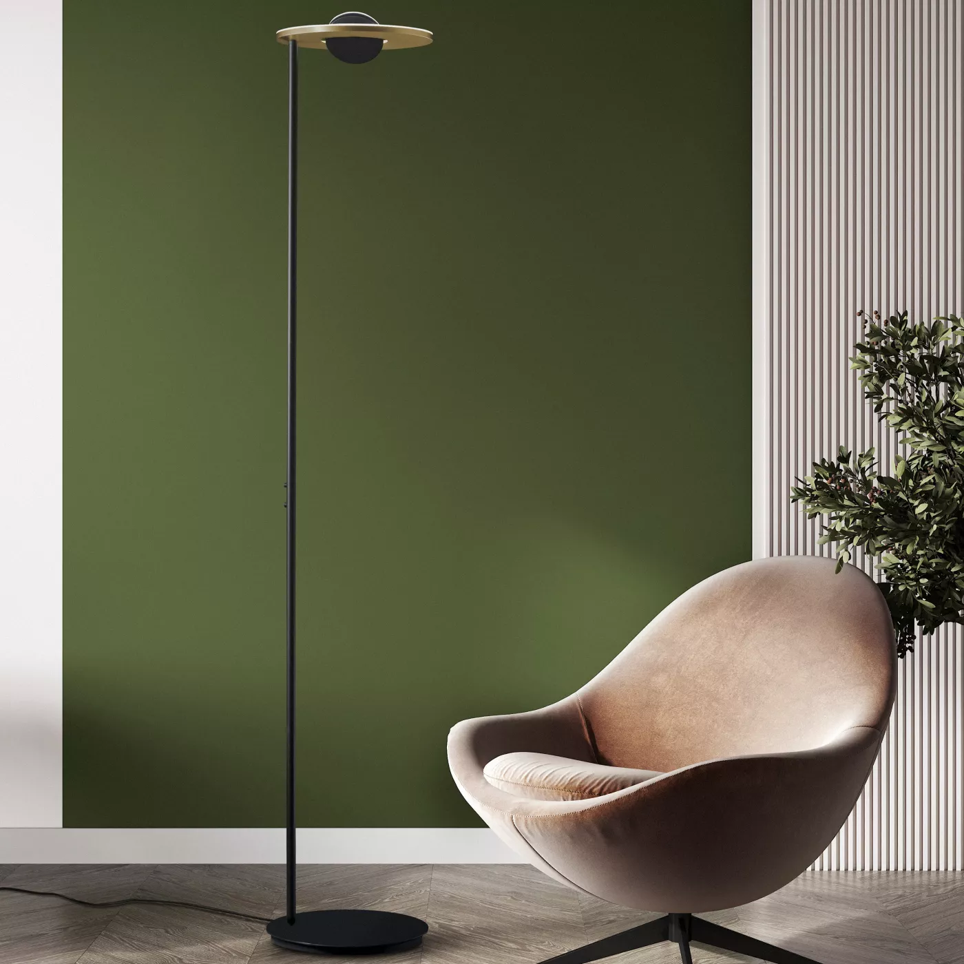 Holtkötter Nova Oog, de luz indirecta Led – Lámpara de pie — imagen 6