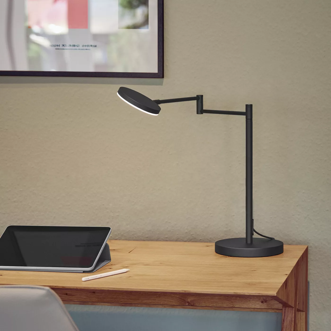 Holtkötter Plano T, negro – Lámpara de sobremesa led — imagen 4