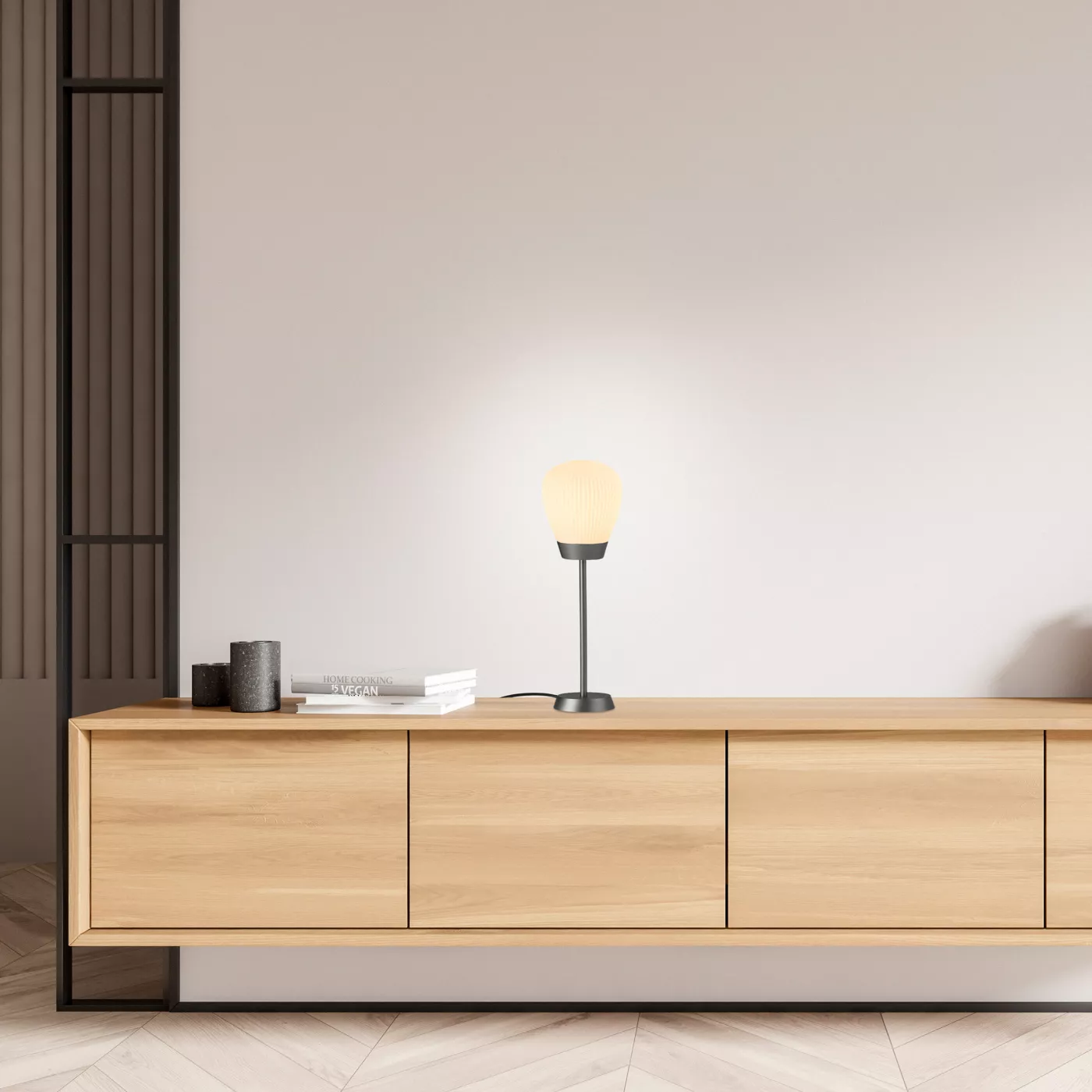 Holtkötter Plissee T1, negro – Lámpara de sobremesa — imagen 4