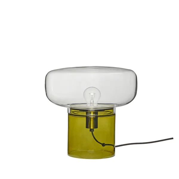 Crave Lámpara de Mesa Transparente/ Verde Oscuro