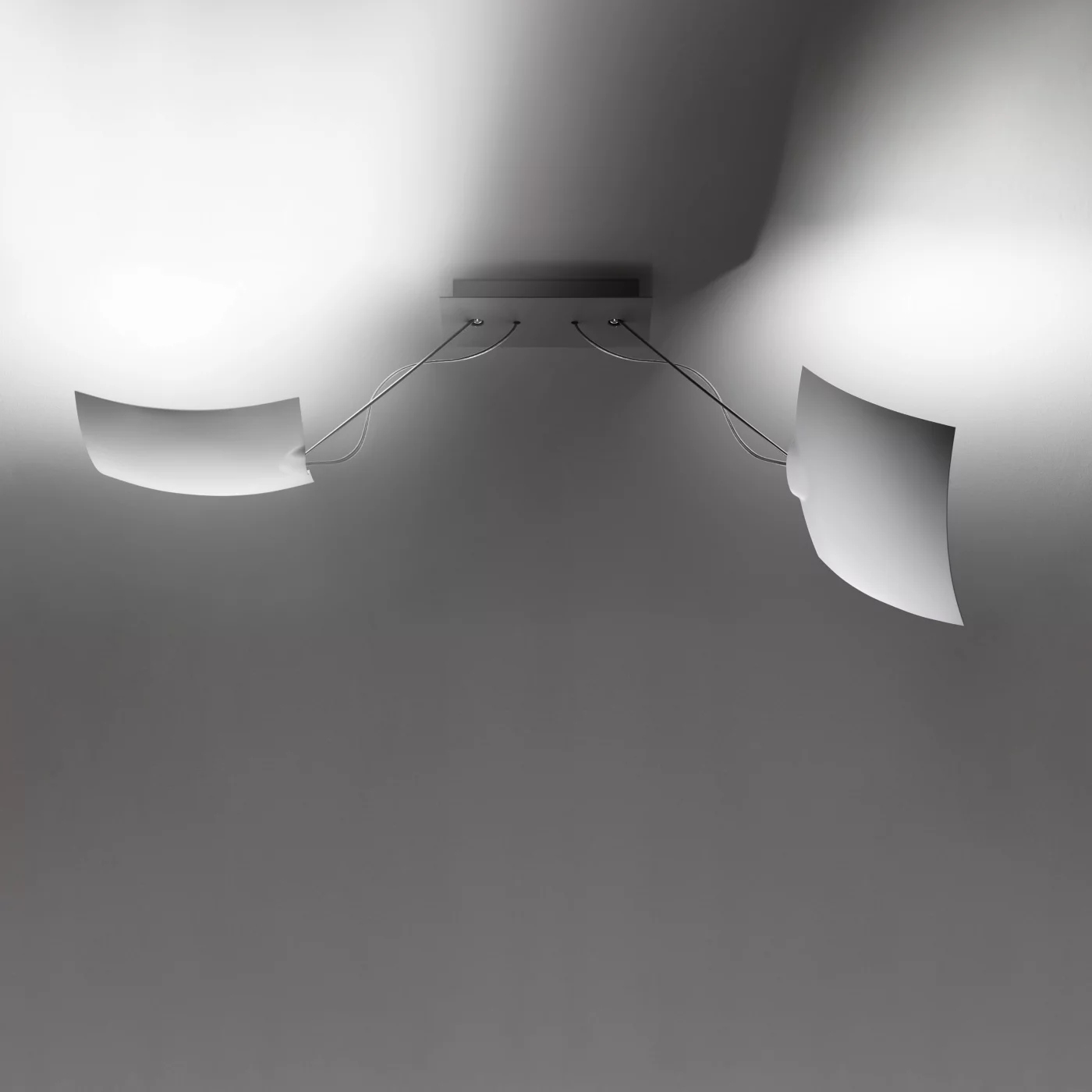 Ingo Maurer 2 x 18 x 18, y pared Led blanco – Lámpara de techo — imagen 4