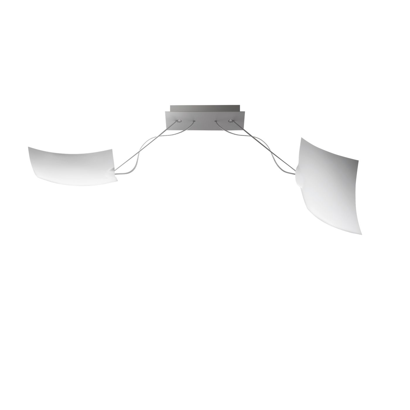 Ingo Maurer 2 x 18 x 18, lámpara de techo y pared LED blanco