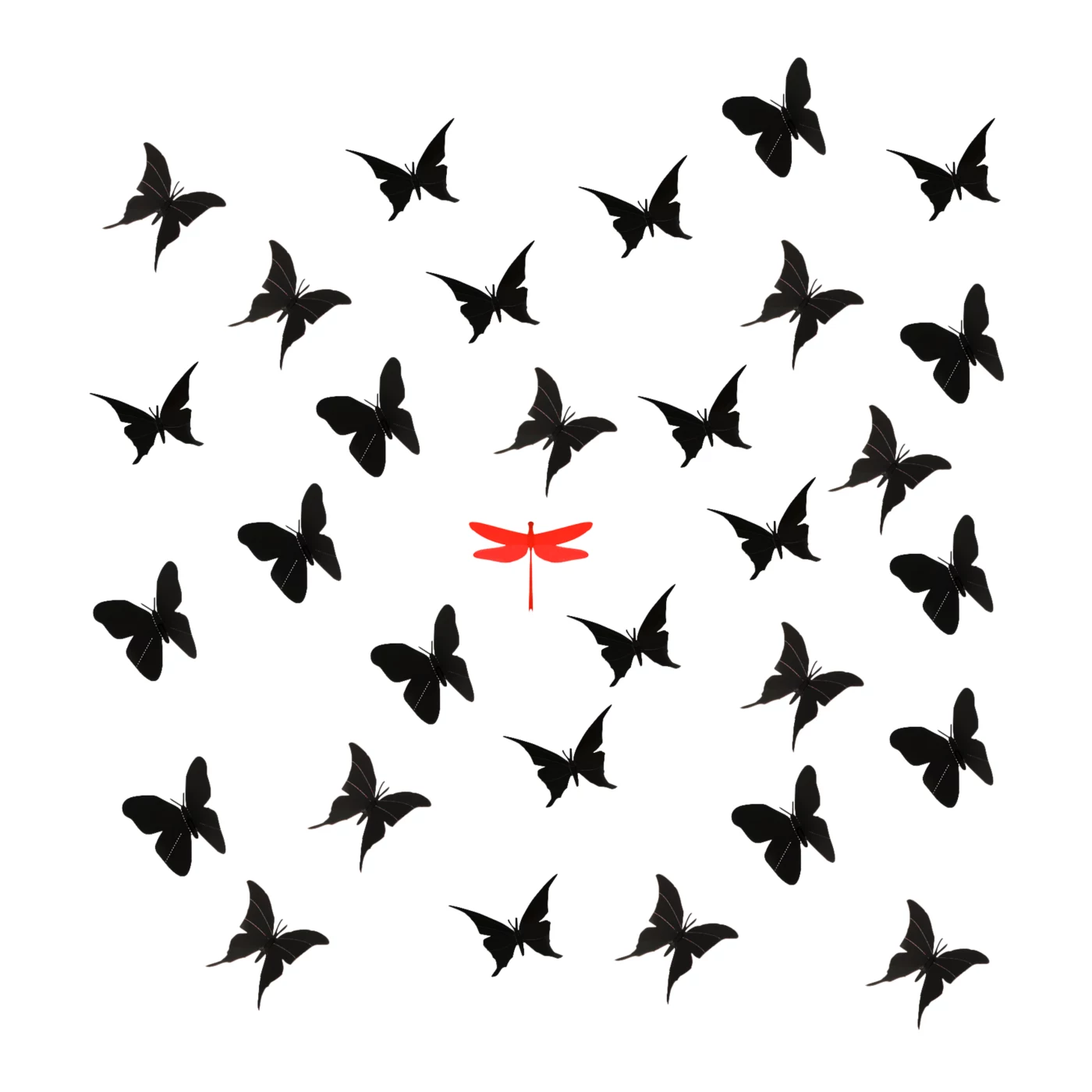 Ingo Maurer Mariposas negras para La Festa delle Farfalle — imagen 3