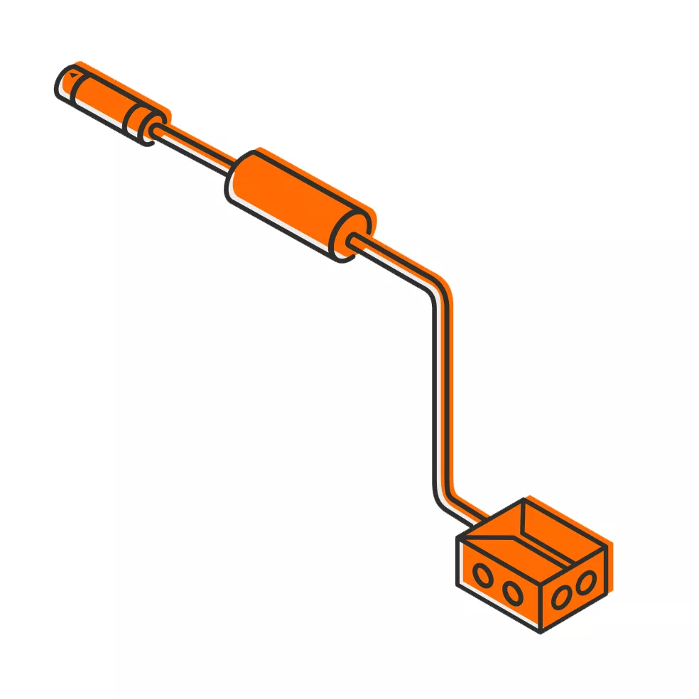 IP44.DE Connect kit de conexión subterránea 2 m cable de extensión — imagen 2