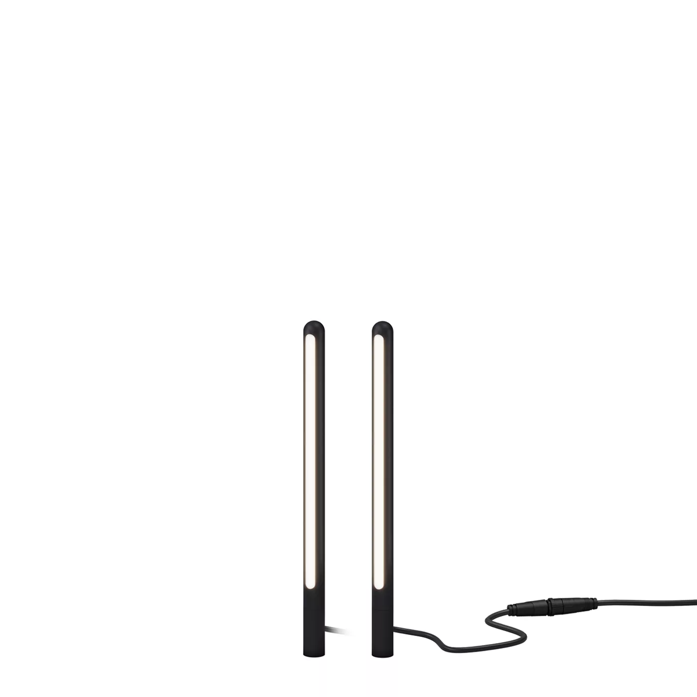 IP44.DE Kal Solar Join, sobremuro LED - set de 2 negro - 30 cm - cable 1000 cm