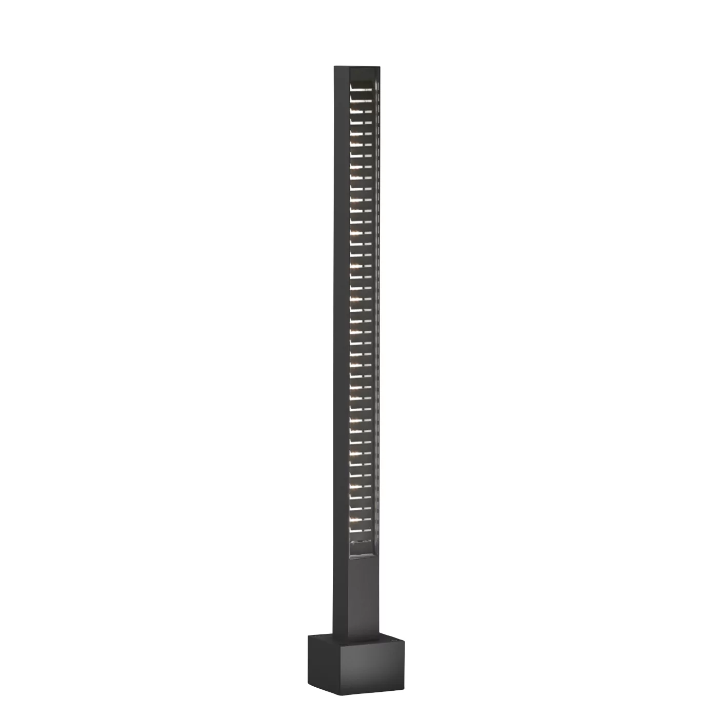 IP44.DE Lin, sobremuro LED negro - con pie - sin enchufe