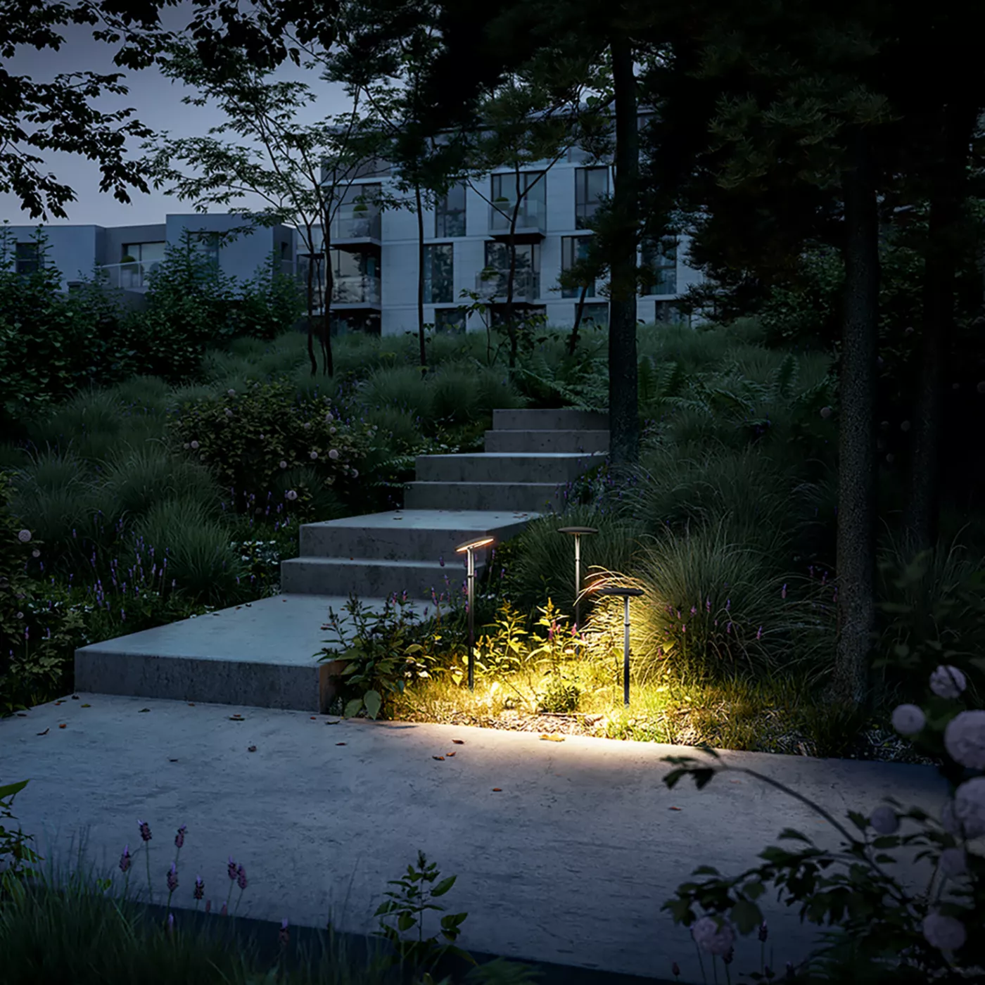 IP44.DE Pad Connect, con piqueta para jardín – Lámpara de pie led — imagen 4