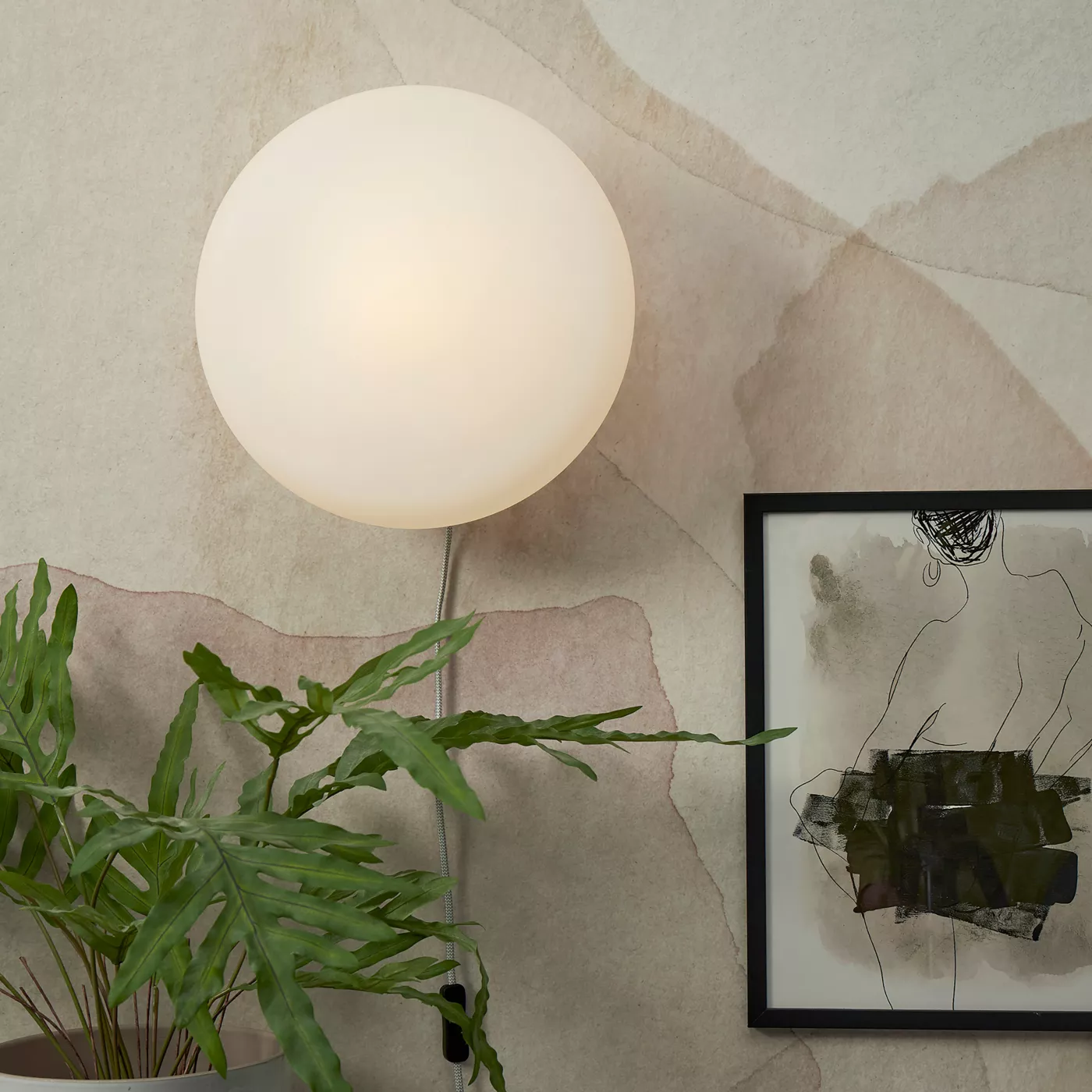 It's about RoMi Sapporo, arena - ø34 cm – Lámpara de pared — imagen 4