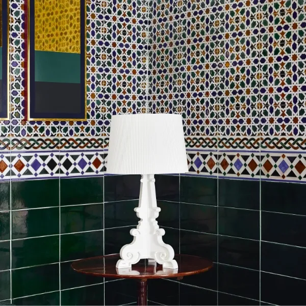 Kartell Bourgie Blanco/Dorado – Lámpara de mesa — imagen 3