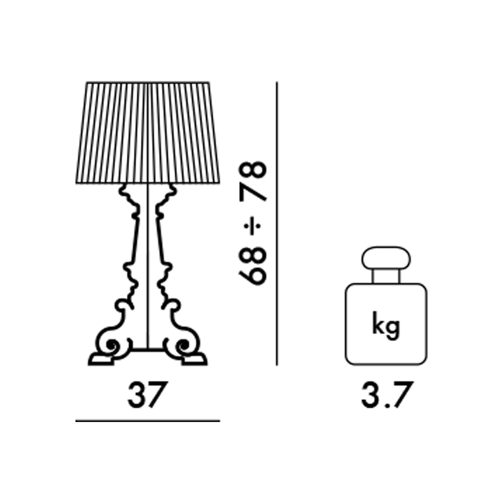 Kartell Bourgie Mat – Lámpara sobremesa — imagen 8