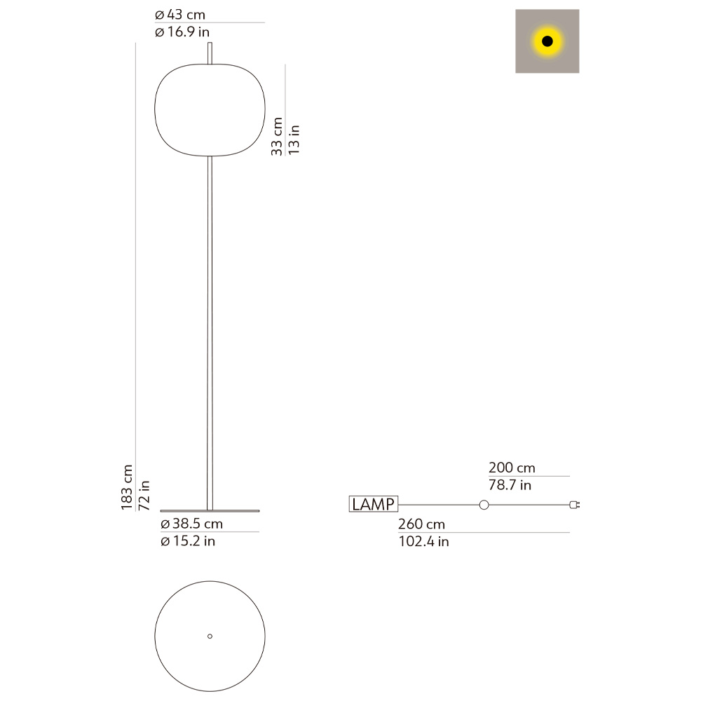 Kundalini Kushi XL floor – Lámpara de pie — imagen 7