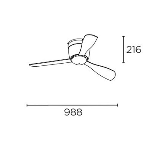 Leds C4 Ventilador de techo con luz Bora — imagen 4