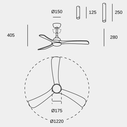 Leds C4 Ventilador de techo con luz Bosc — imagen 3