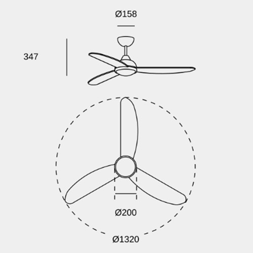 Leds C4 Ventilador de techo con luz Nepal — imagen 4