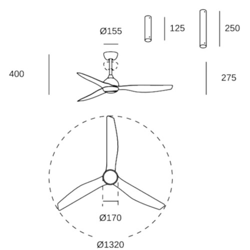 Leds C4 Ventilador de techo con luz Pam — imagen 4