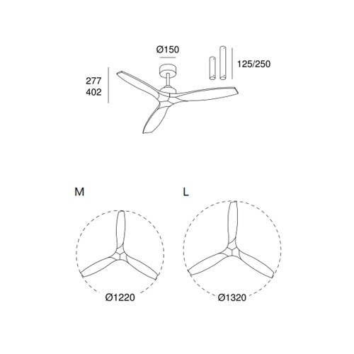 Leds C4 Ventilador de techo sin luz Stem Evo — imagen 3