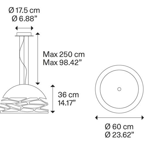 Lodes Kelly Medium Dome 60 – Lámpara de suspensión — imagen 4