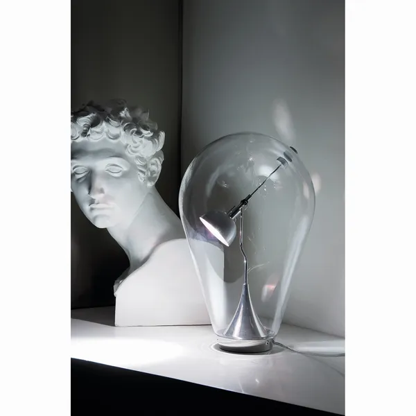 Lodes Blow Cromo/ Transparente – Lámpara de mesa — imagen 3