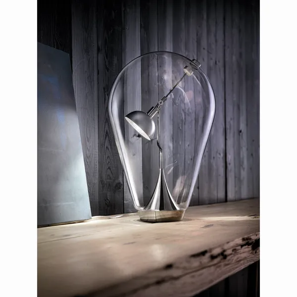 Lodes Blow Cromo/ Transparente – Lámpara de mesa — imagen 5